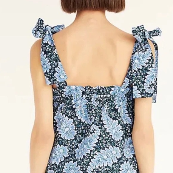 J. Crew Collection tie-shoulder tank in Ratti Pacific paisley - Picture 3 of 10